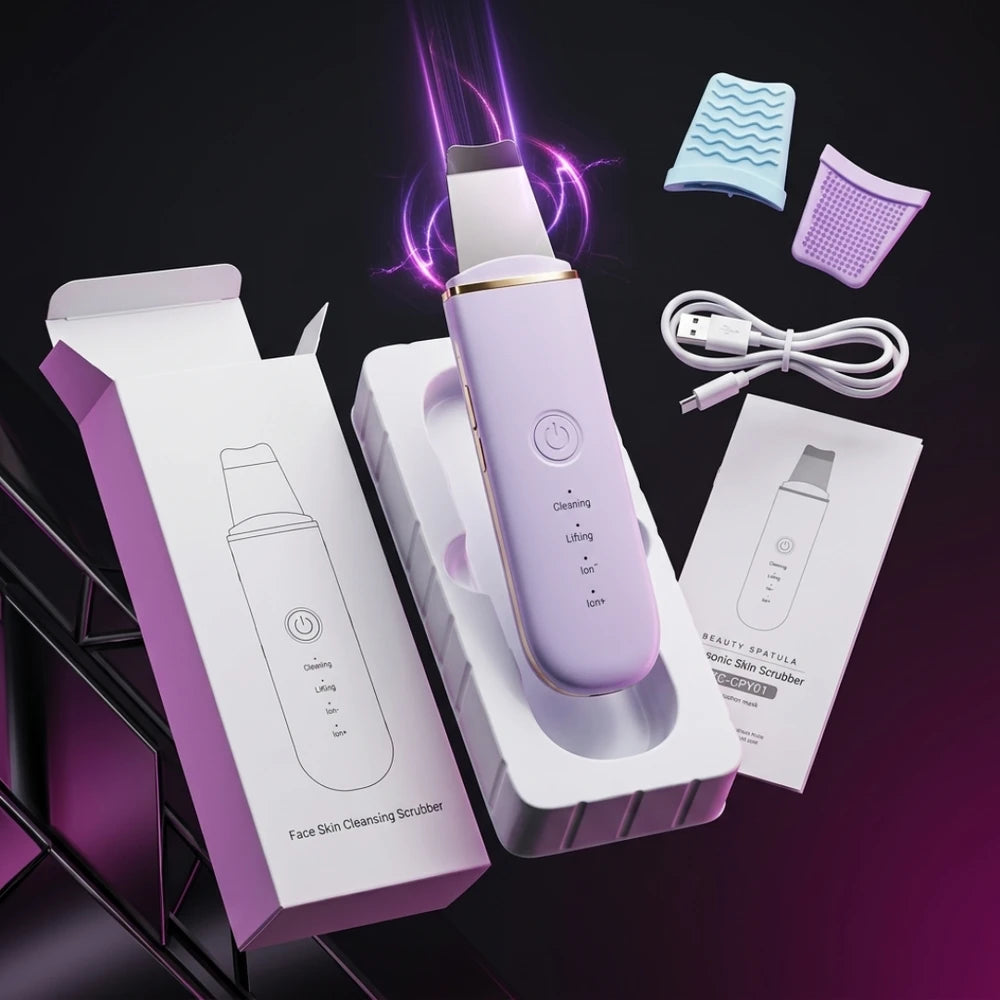 Ultrasonic Skin Scrubber | Deep Cleans Pores and Unveils Radiant Skin in Just 3 Minutes