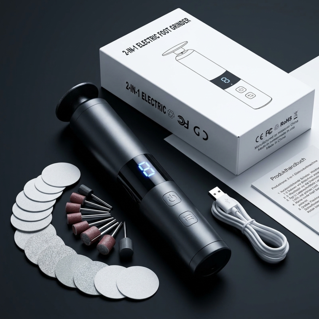 2-in-1 Electric Foot Grinder | Removes Stubborn Calluses in 99% of Cases in Just 60 Seconds