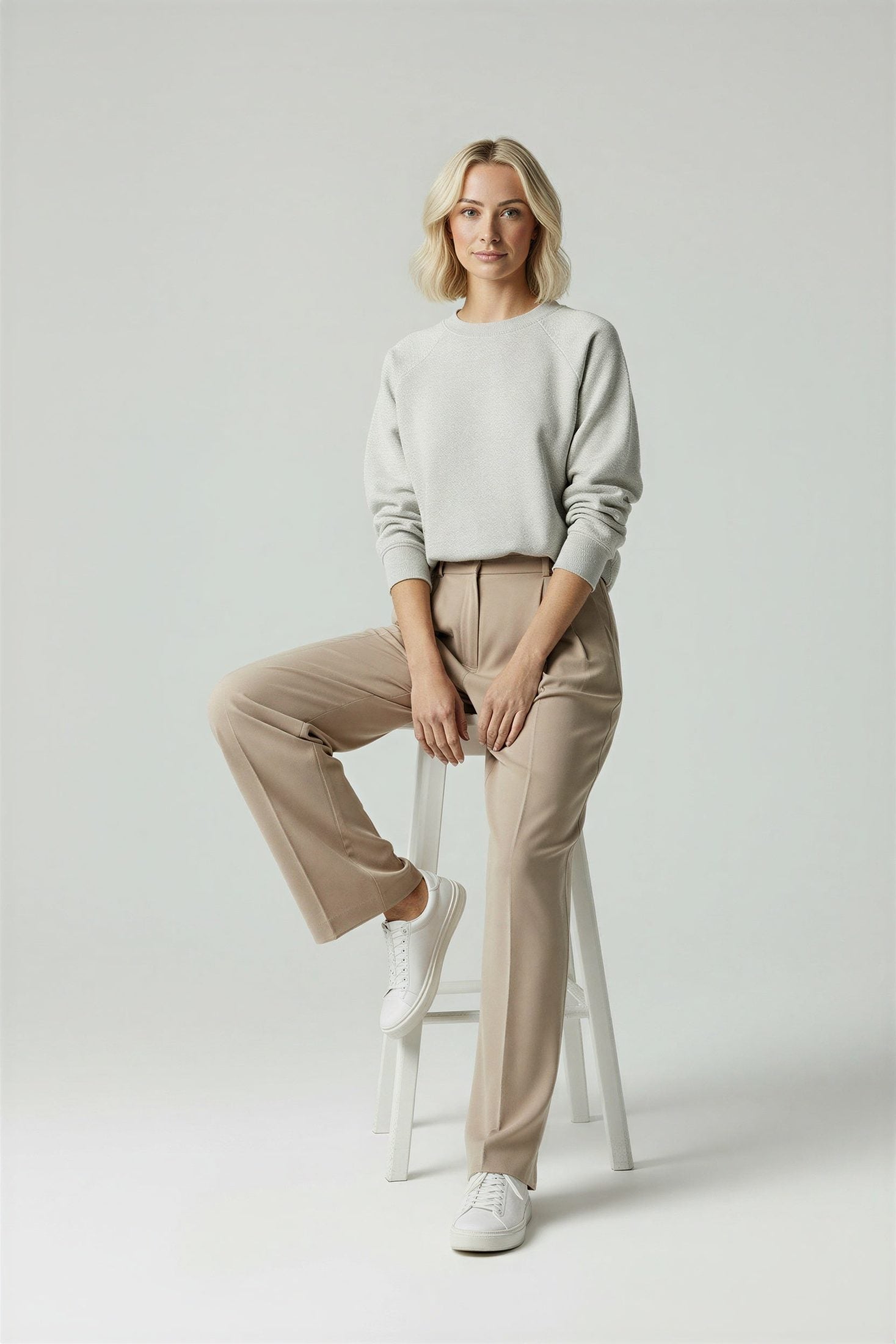 Adaline High-Waisted Wide Leg Trousers with Side Pockets