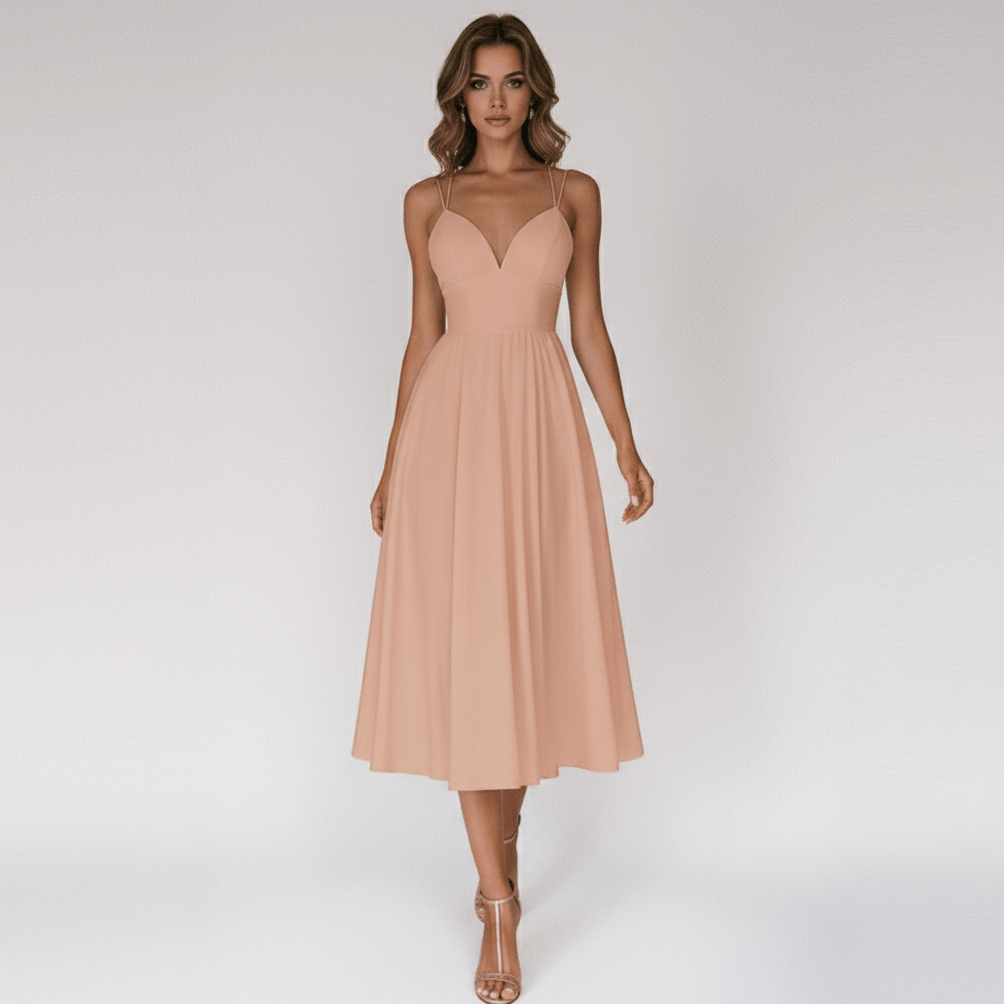Bettina Sweetheart Neck Cocktail Dress with Spaghetti Straps