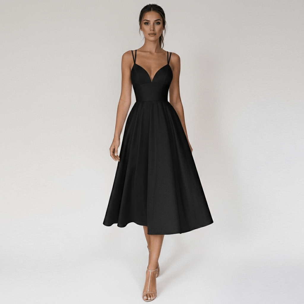 Bettina Sweetheart Neck Cocktail Dress with Spaghetti Straps