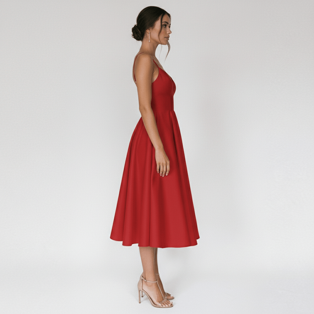 Bettina Sweetheart Neck Cocktail Dress with Spaghetti Straps