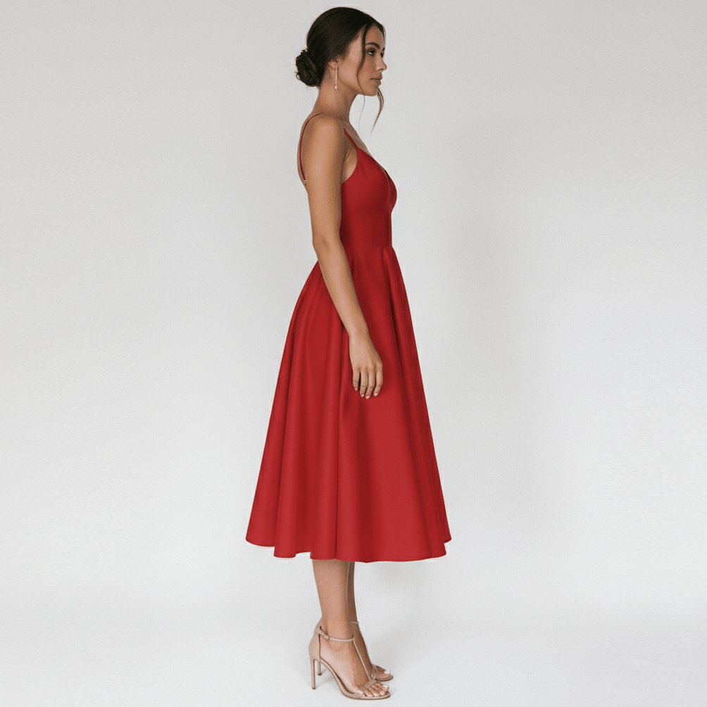 Bettina Sweetheart Neck Cocktail Dress with Spaghetti Straps