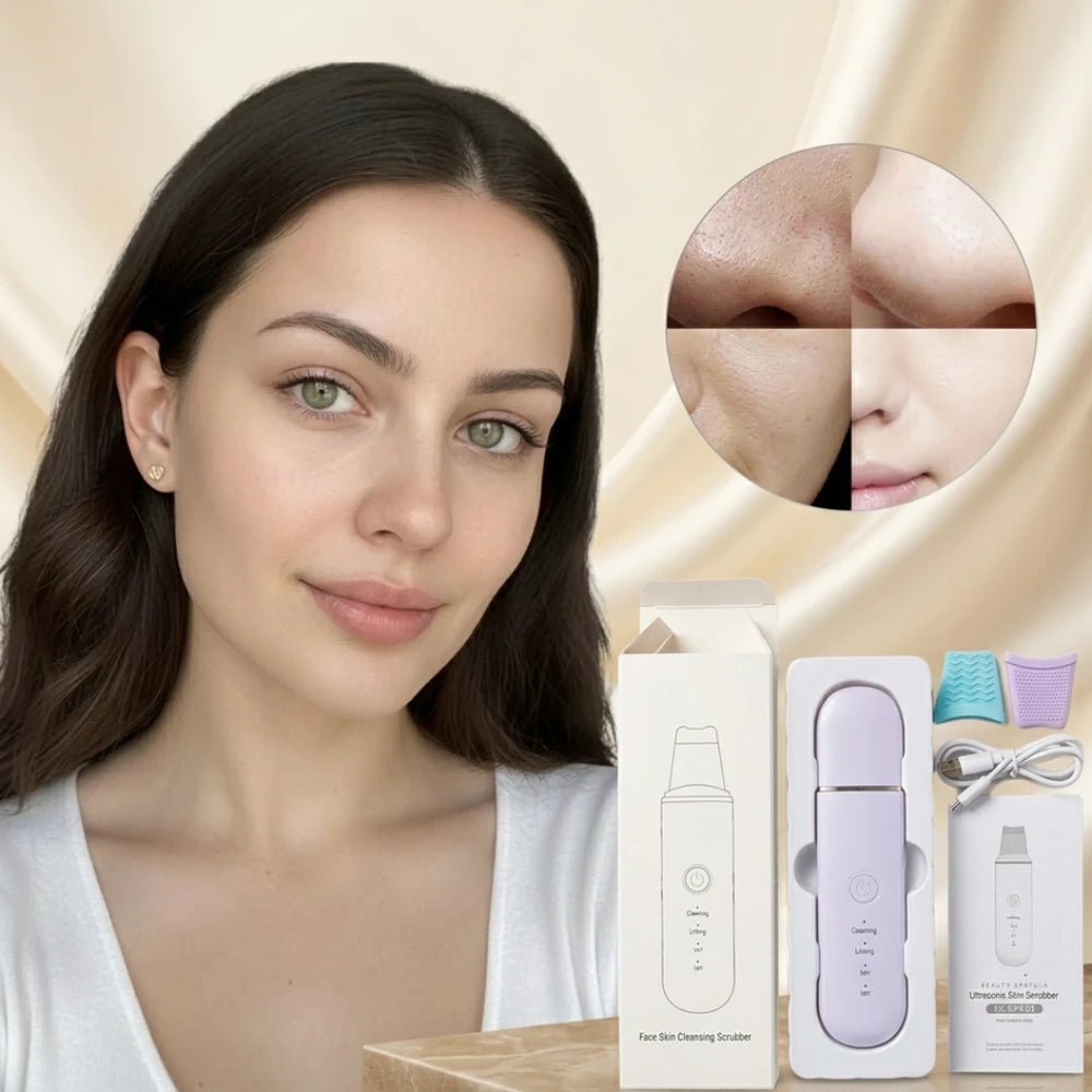 Ultrasonic Skin Scrubber | Deep Cleans Pores and Unveils Radiant Skin in Just 3 Minutes