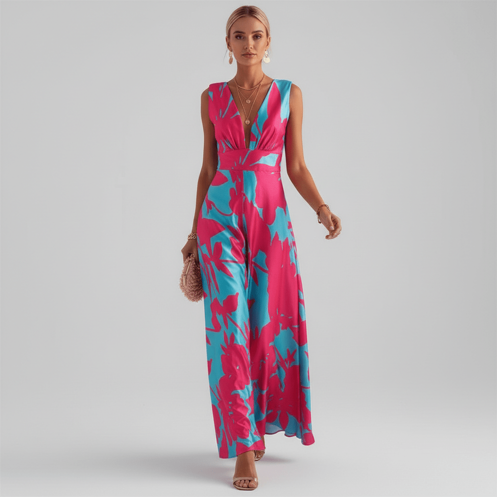 Jaida Elegant Maxi Wedding Guest Dress for Women