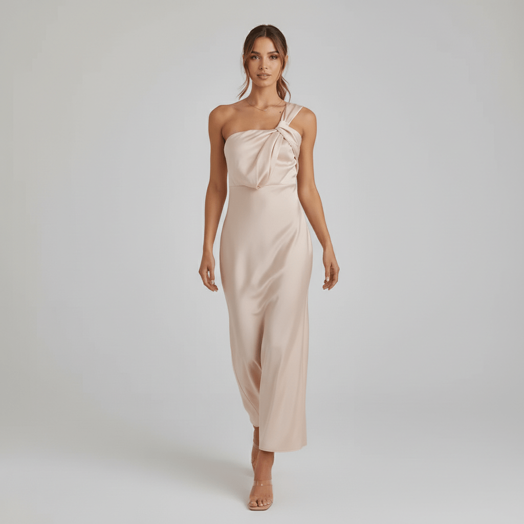 Juliana Elegant Satin Wedding Guest Dress for Women