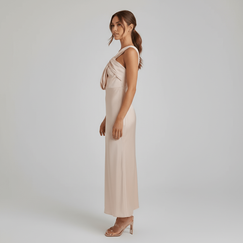 Juliana Elegant Satin Wedding Guest Dress for Women