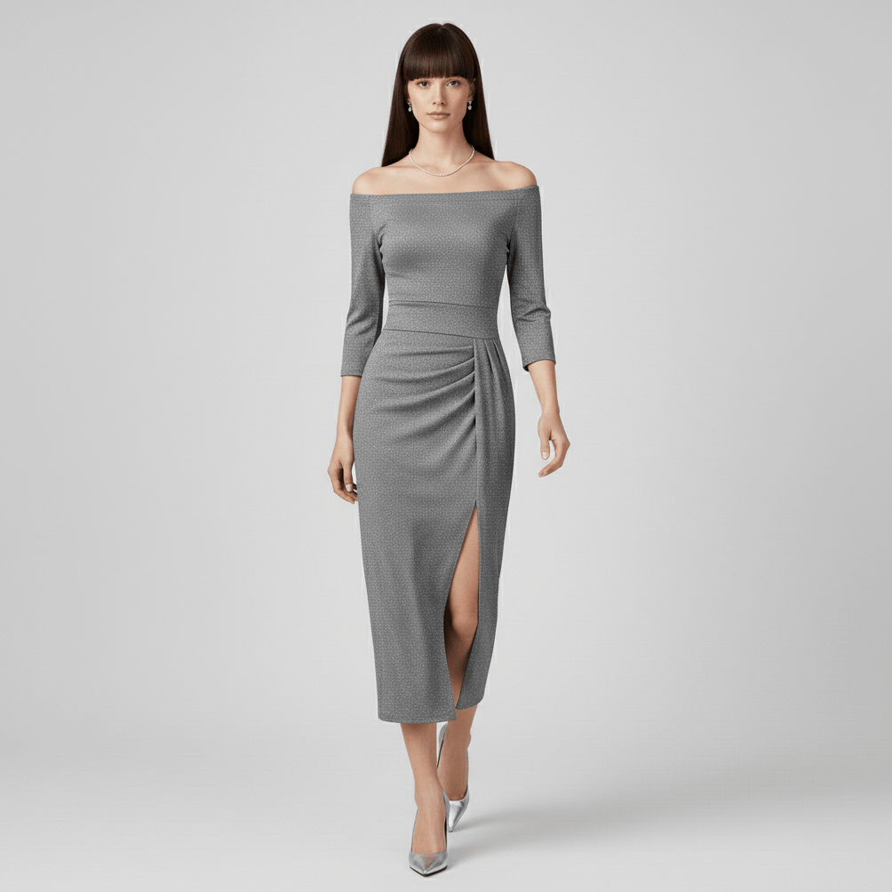 Keri Elegant Off-Shoulder Wedding Guest Dress