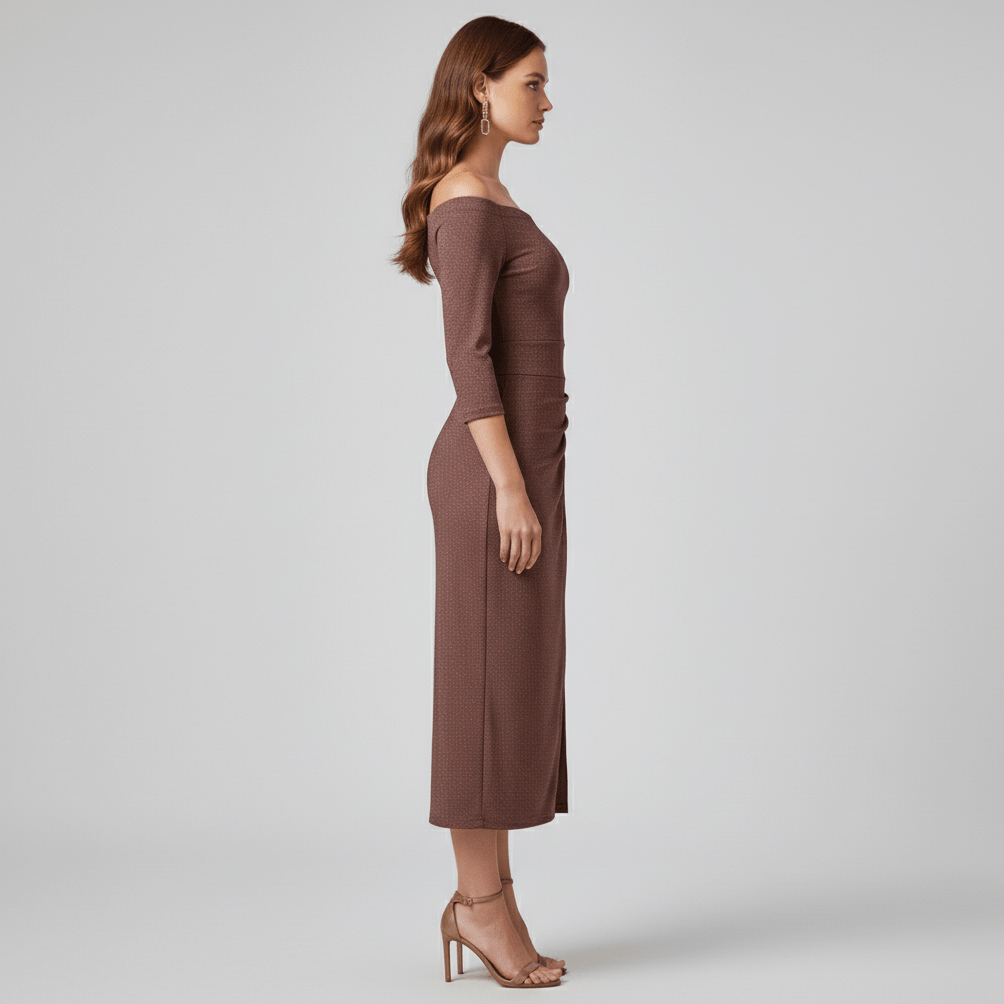 Keri Elegant Off-Shoulder Wedding Guest Dress