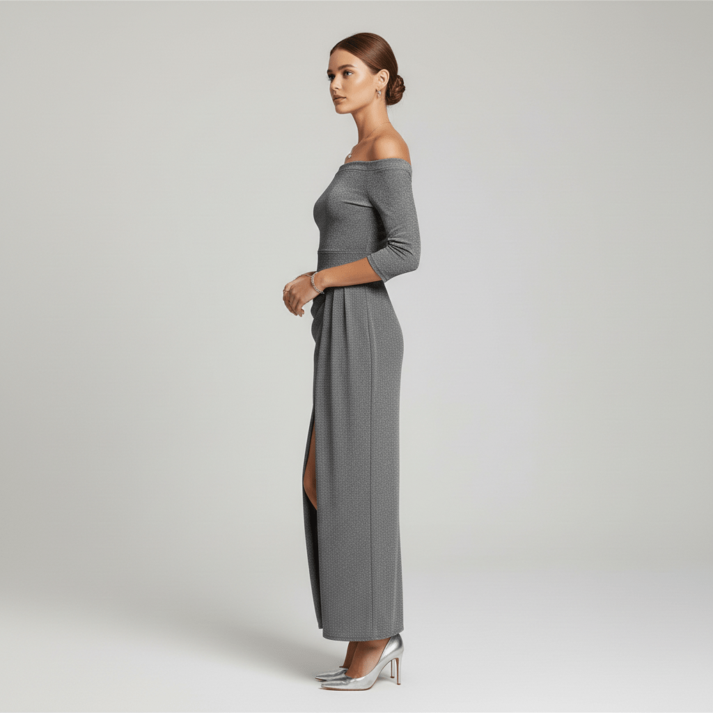 Kitty Elegant Off-Shoulder Wedding Guest Dress