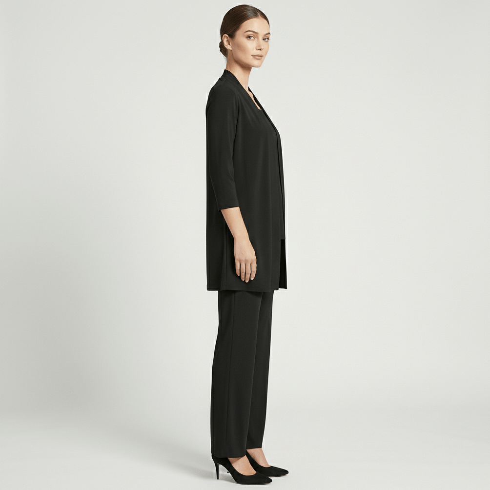 Ruth Two Piece Set Open Front Cardigan and Wide-Leg