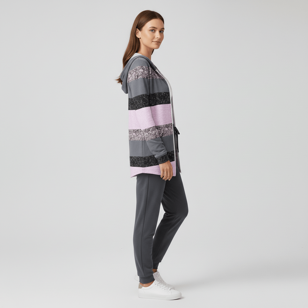 Sophie Two Piece Set with Hooded Cardigan and Jogger Pants