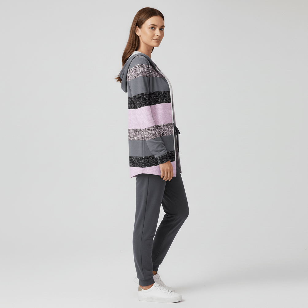Sophie Two Piece Set with Hooded Cardigan and Jogger Pants