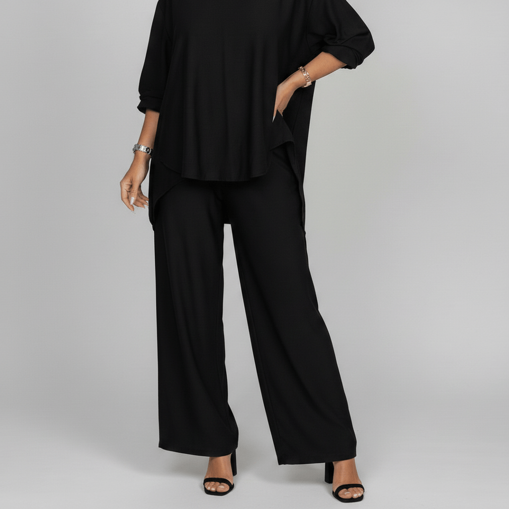 Susannah Two Piece Set Loose Top and Wide Leg Pants