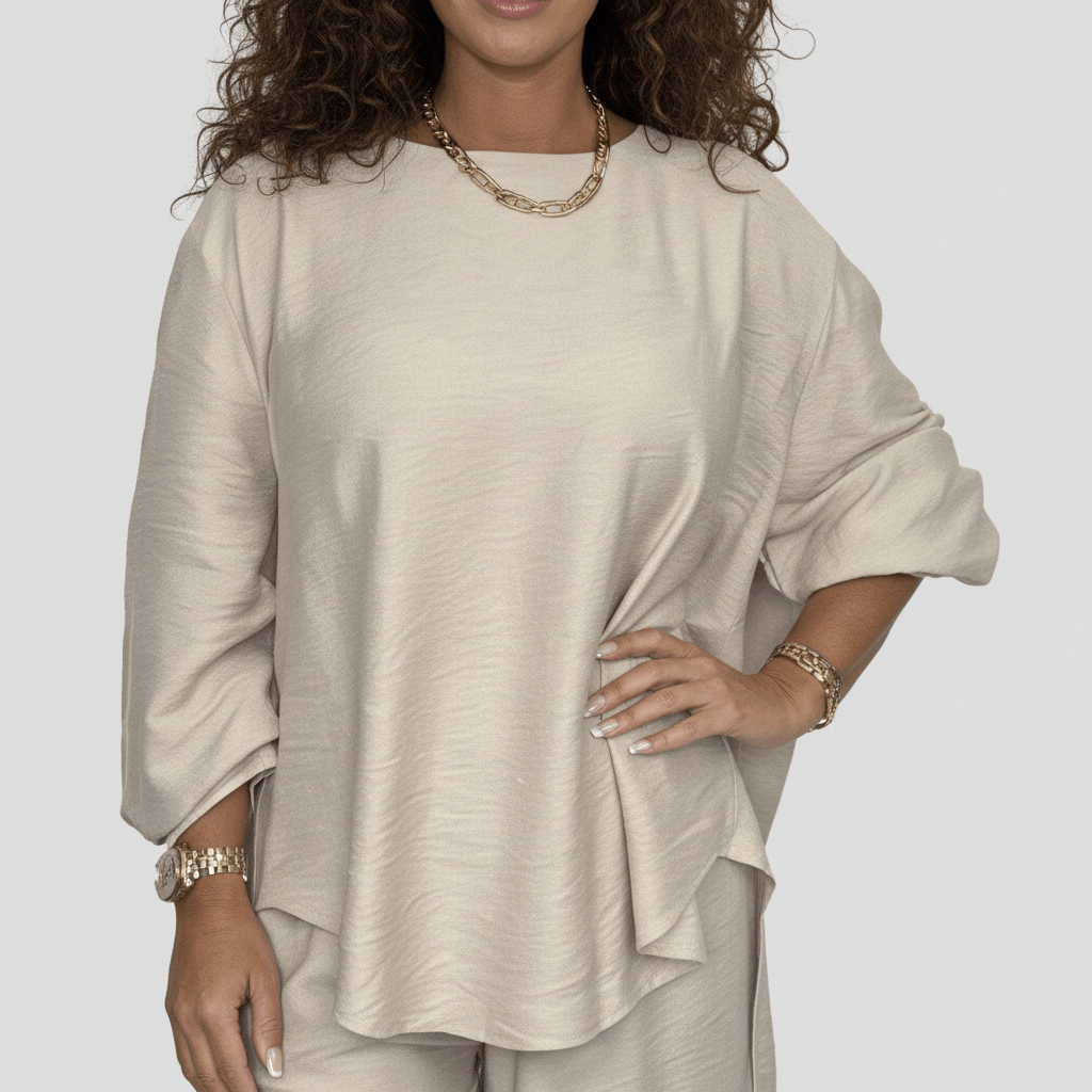 Susannah Two Piece Set Loose Top and Wide Leg Pants
