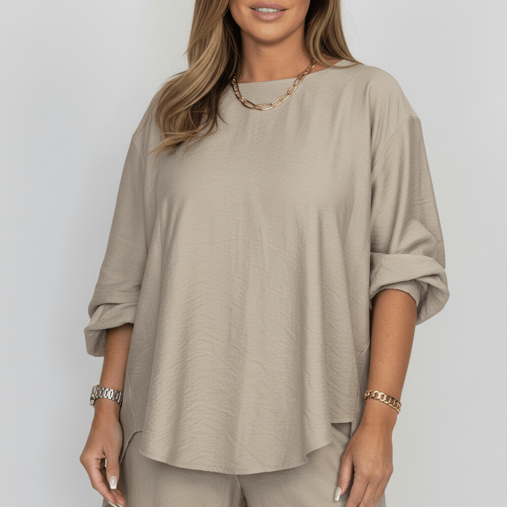 Susannah Two Piece Set Loose Top and Wide Leg Pants