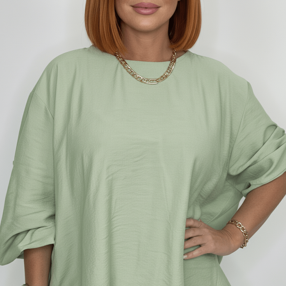 Susannah Two Piece Set Loose Top and Wide Leg Pants