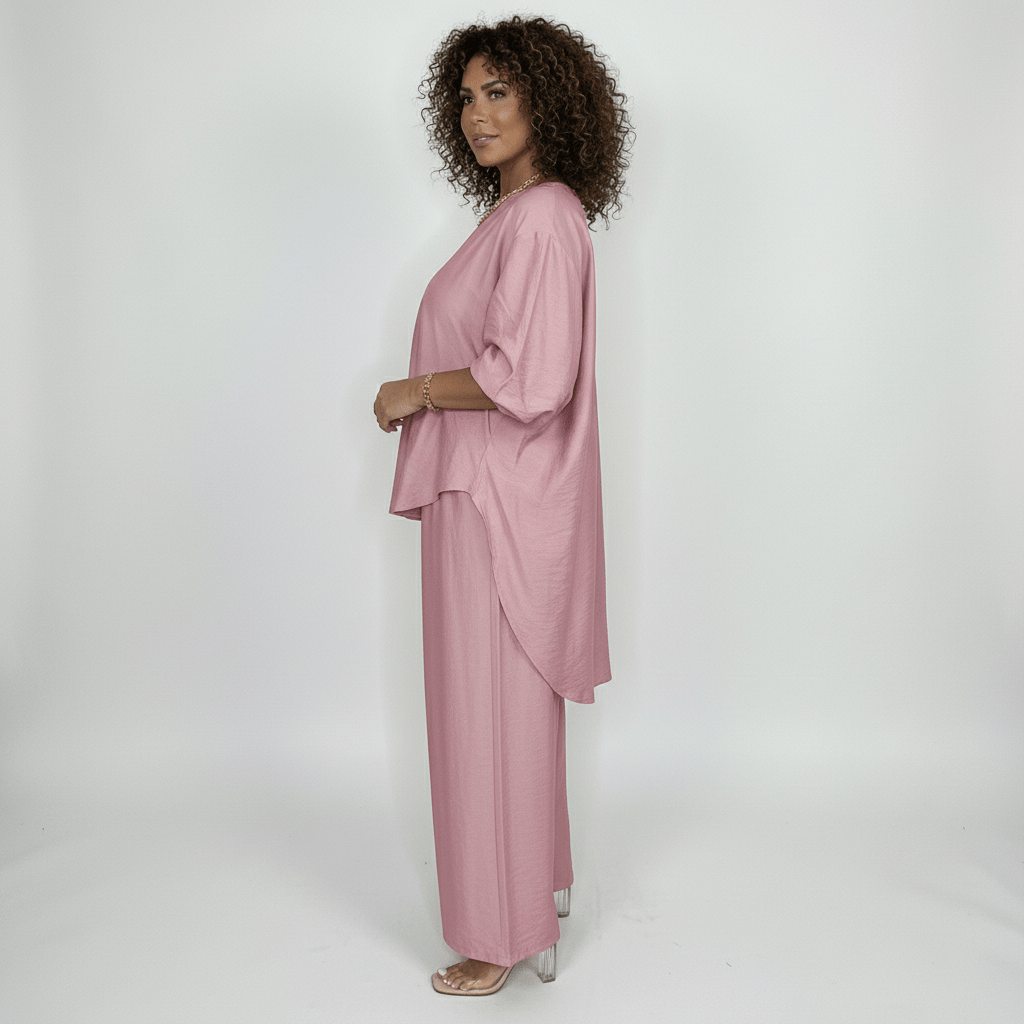 Susannah Two Piece Set Loose Top and Wide Leg Pants