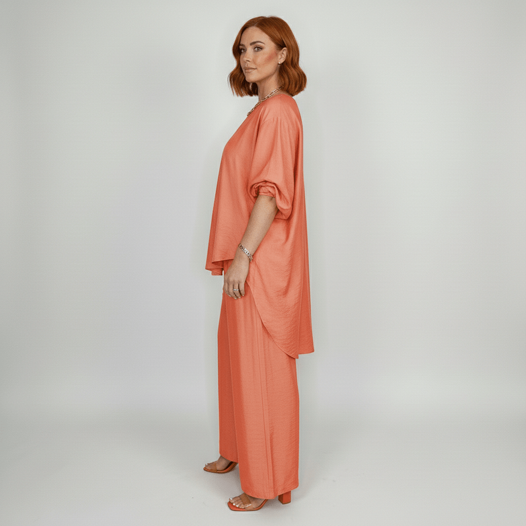 Susannah Two Piece Set Loose Top and Wide Leg Pants