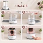 Automatic Makeup Brush Cleaner | Deep Cleans and Dries All Brush Types in Just Minutes for Flawless Application