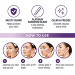 Facial Body Hair Razor | Eliminates Peach Fuzz and Facial Hair in 4 Seconds for Flawless Skin