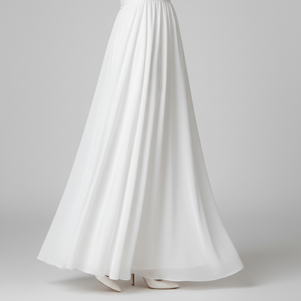 Alva Long Sleeve Lace Maternity Maxi Dress in White
