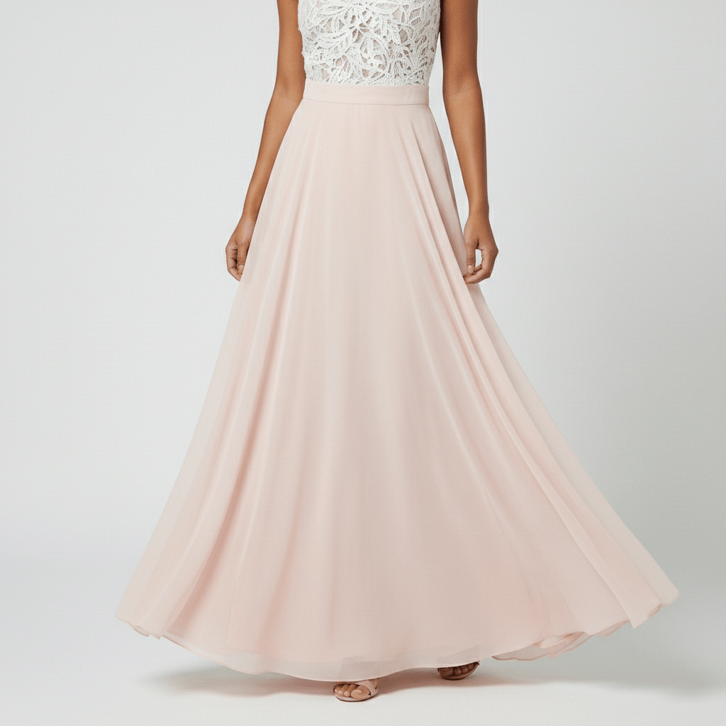 Beatrice Sleeveless Lace Bodice Maxi Dress with Round Neck