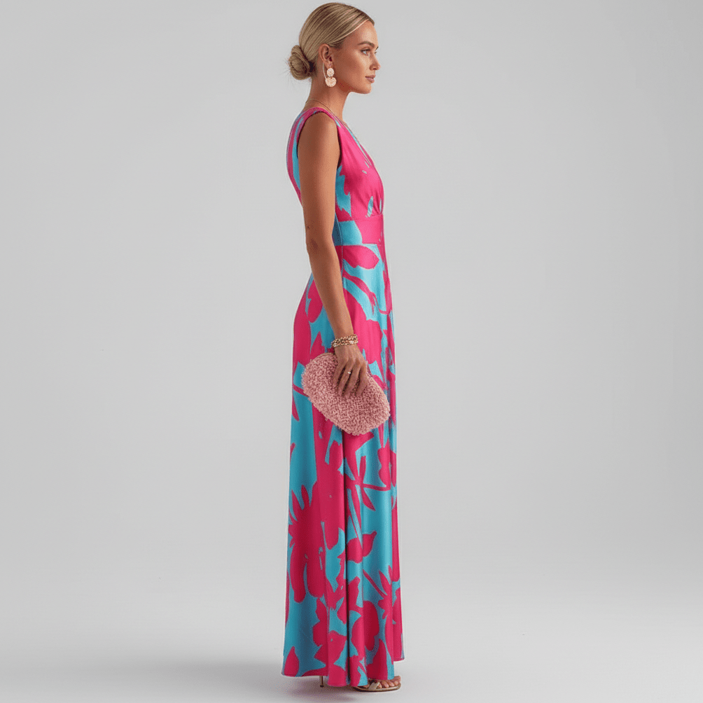 Jaida Elegant Maxi Wedding Guest Dress for Women