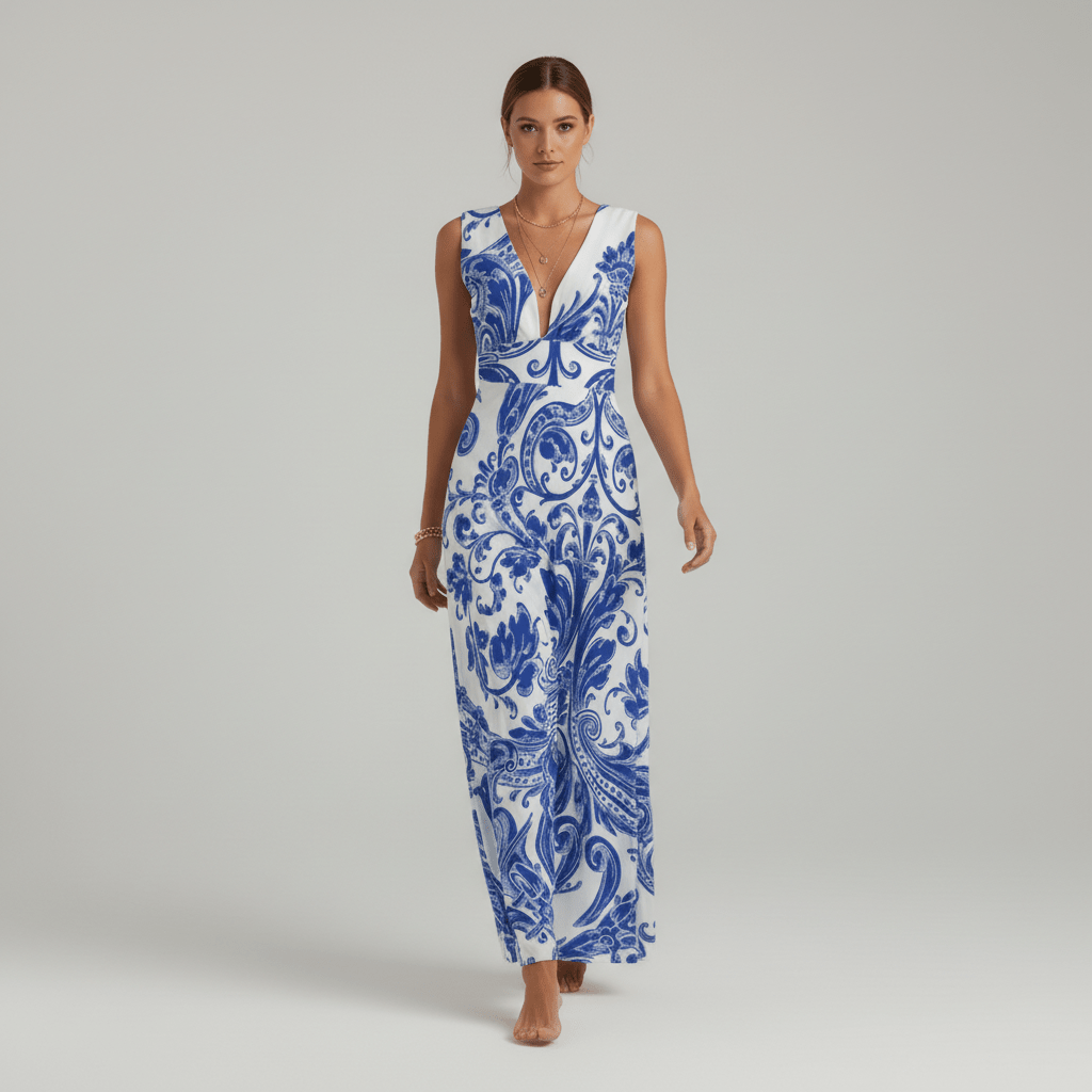 Jaida Elegant Maxi Wedding Guest Dress for Women