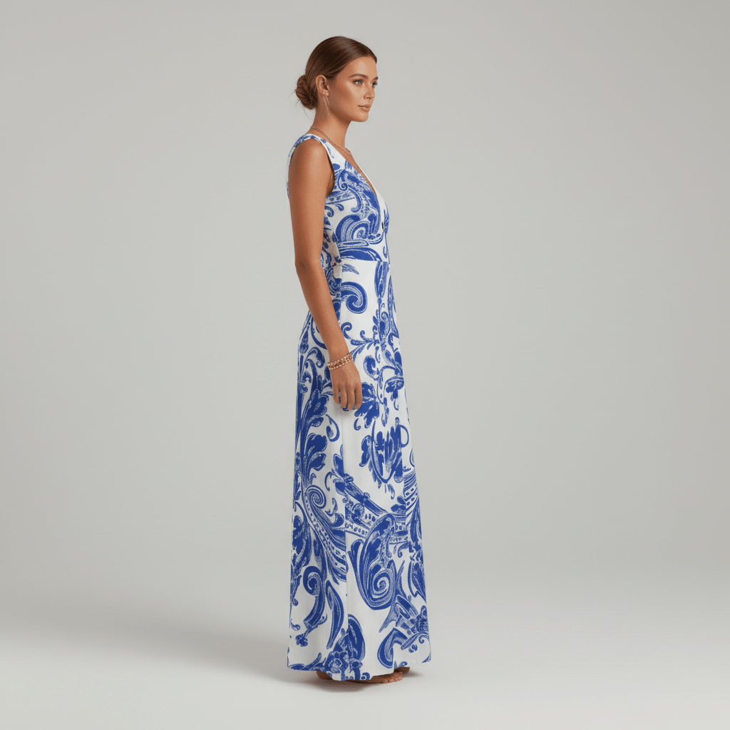 Jaida Elegant Maxi Wedding Guest Dress for Women