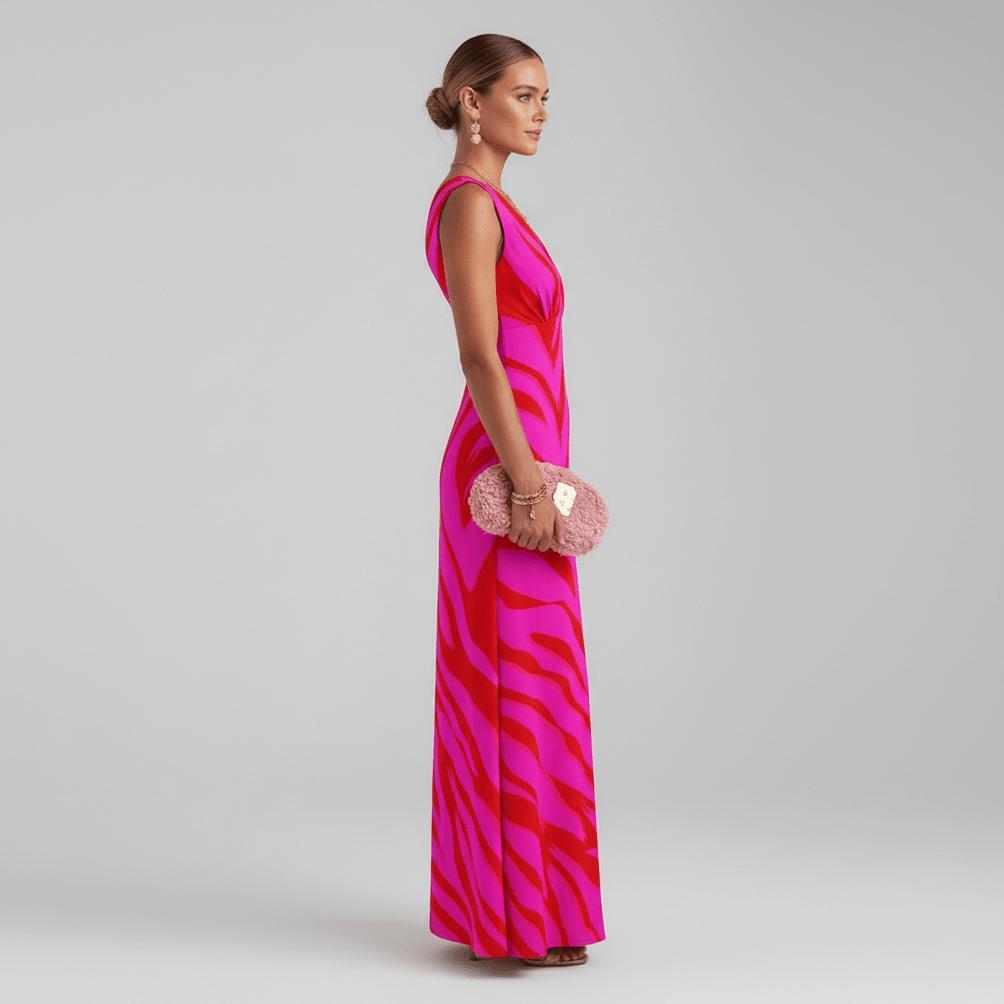 Jaida Elegant Maxi Wedding Guest Dress for Women