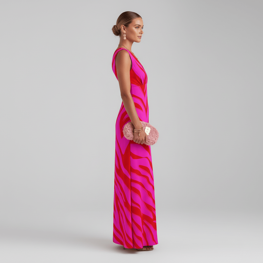 Jaida Elegant Maxi Wedding Guest Dress for Women