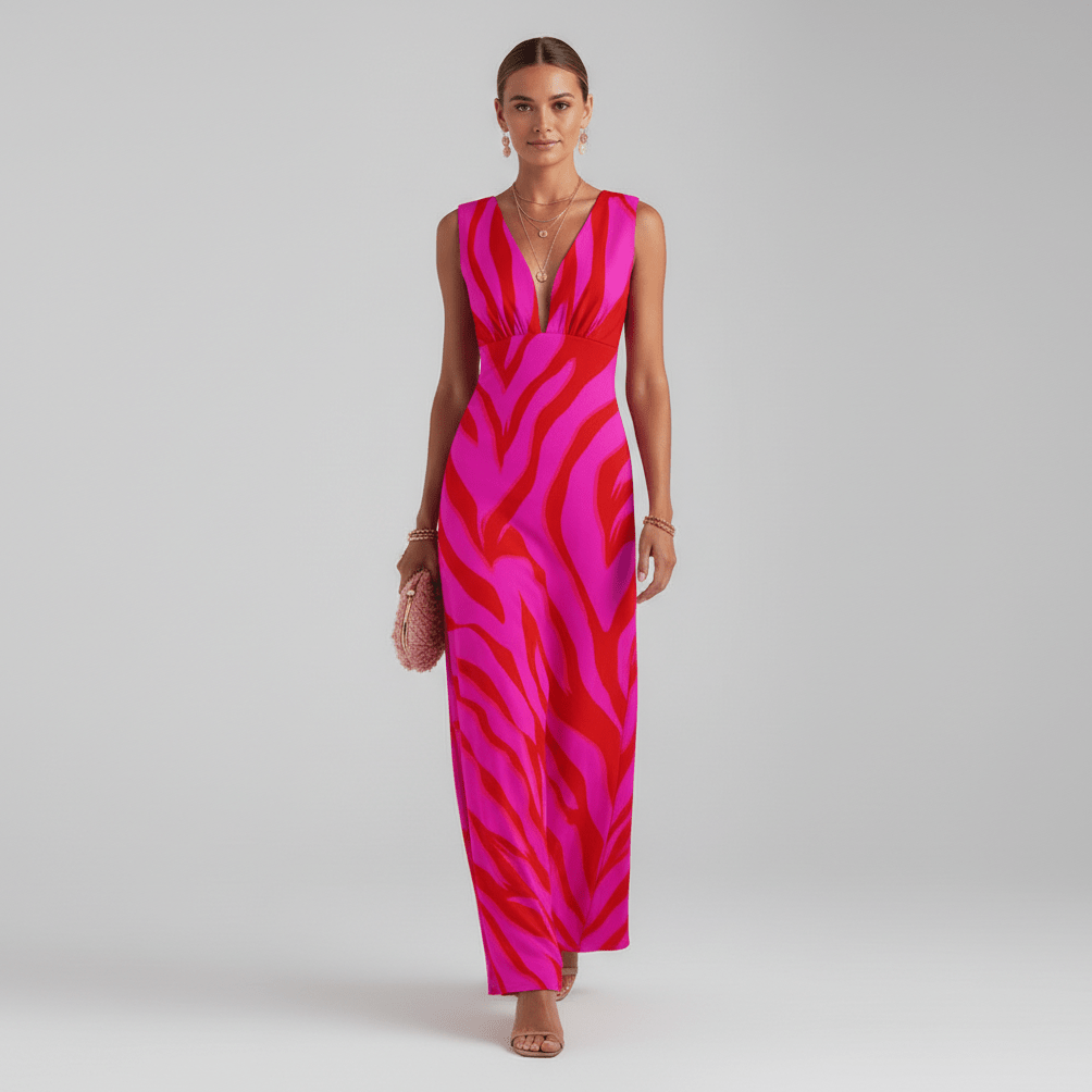 Jaida Elegant Maxi Wedding Guest Dress for Women