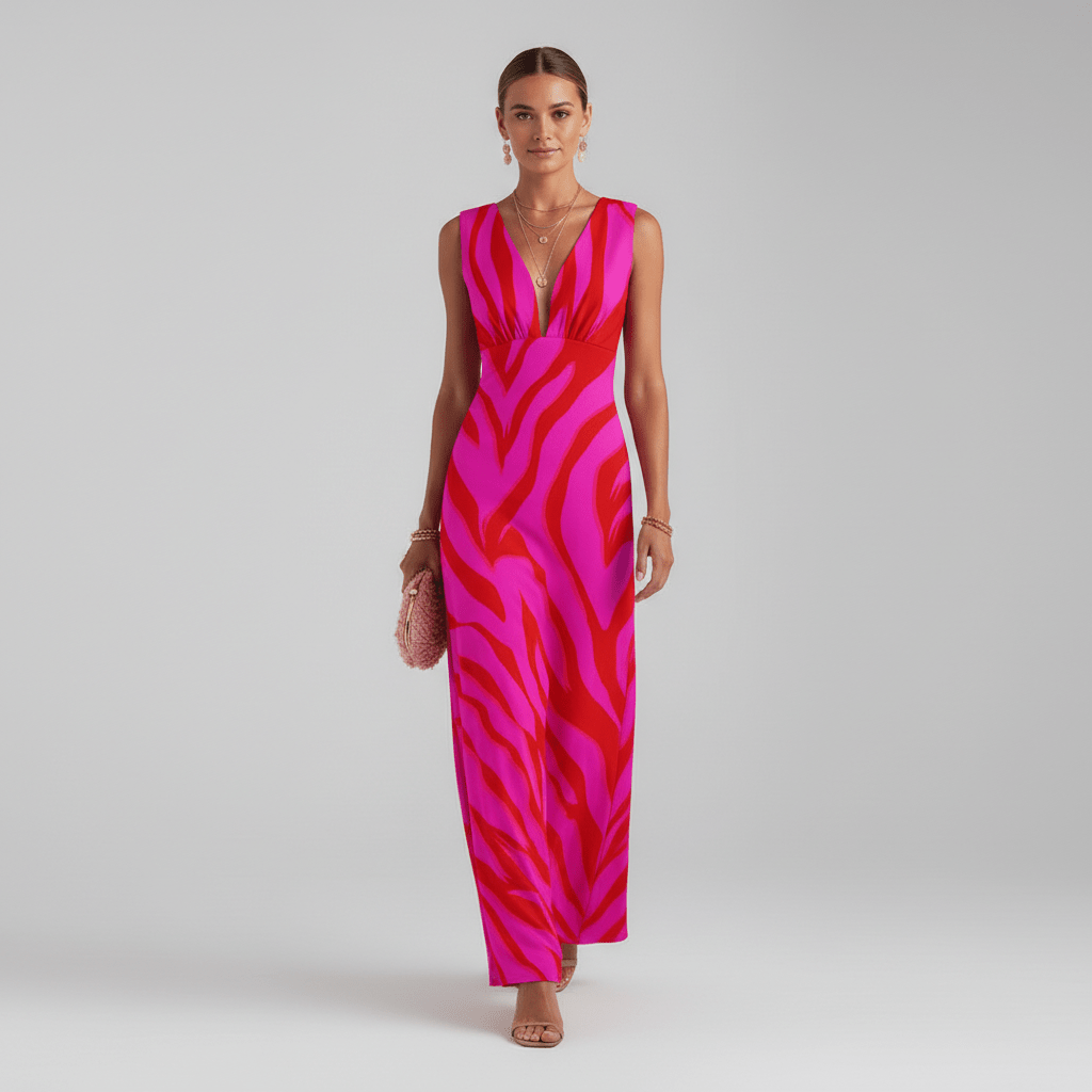 Jaida Elegant Maxi Wedding Guest Dress for Women