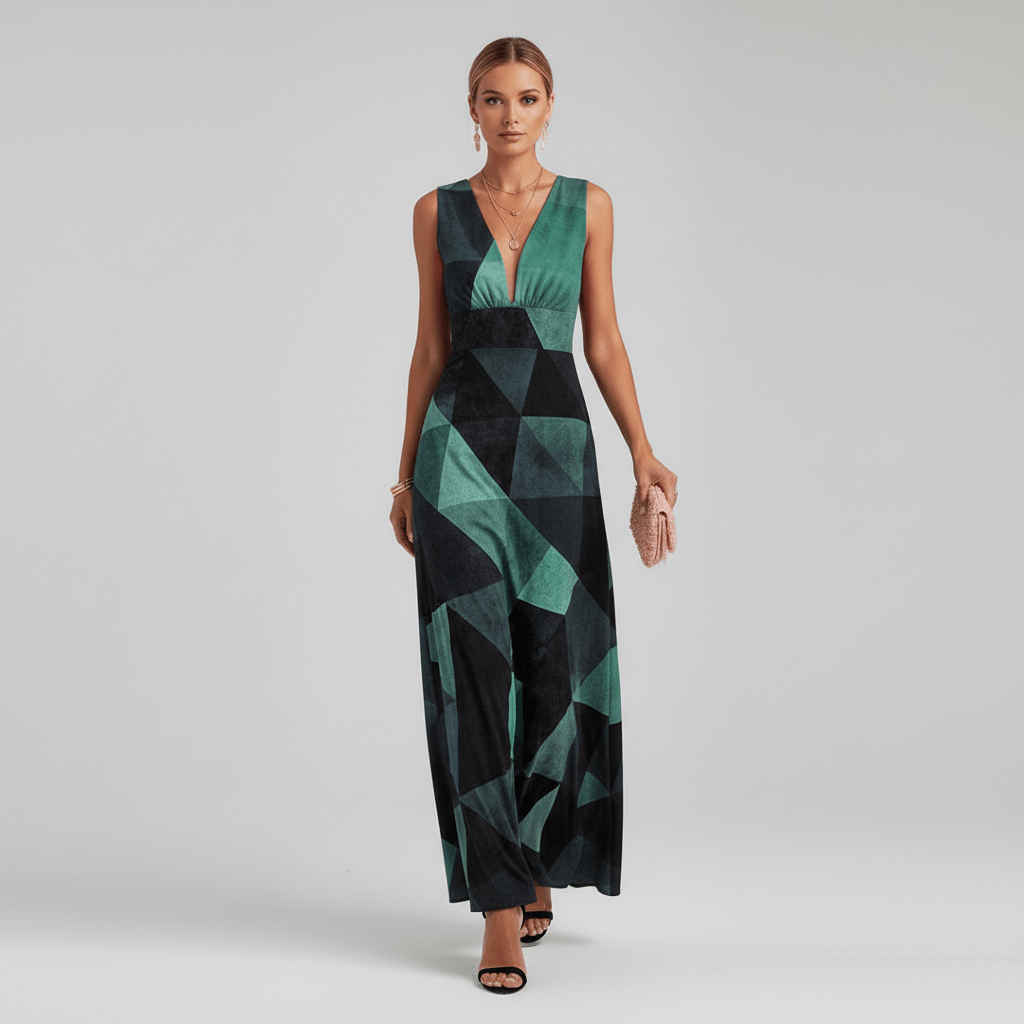 Jaida Elegant Maxi Wedding Guest Dress for Women