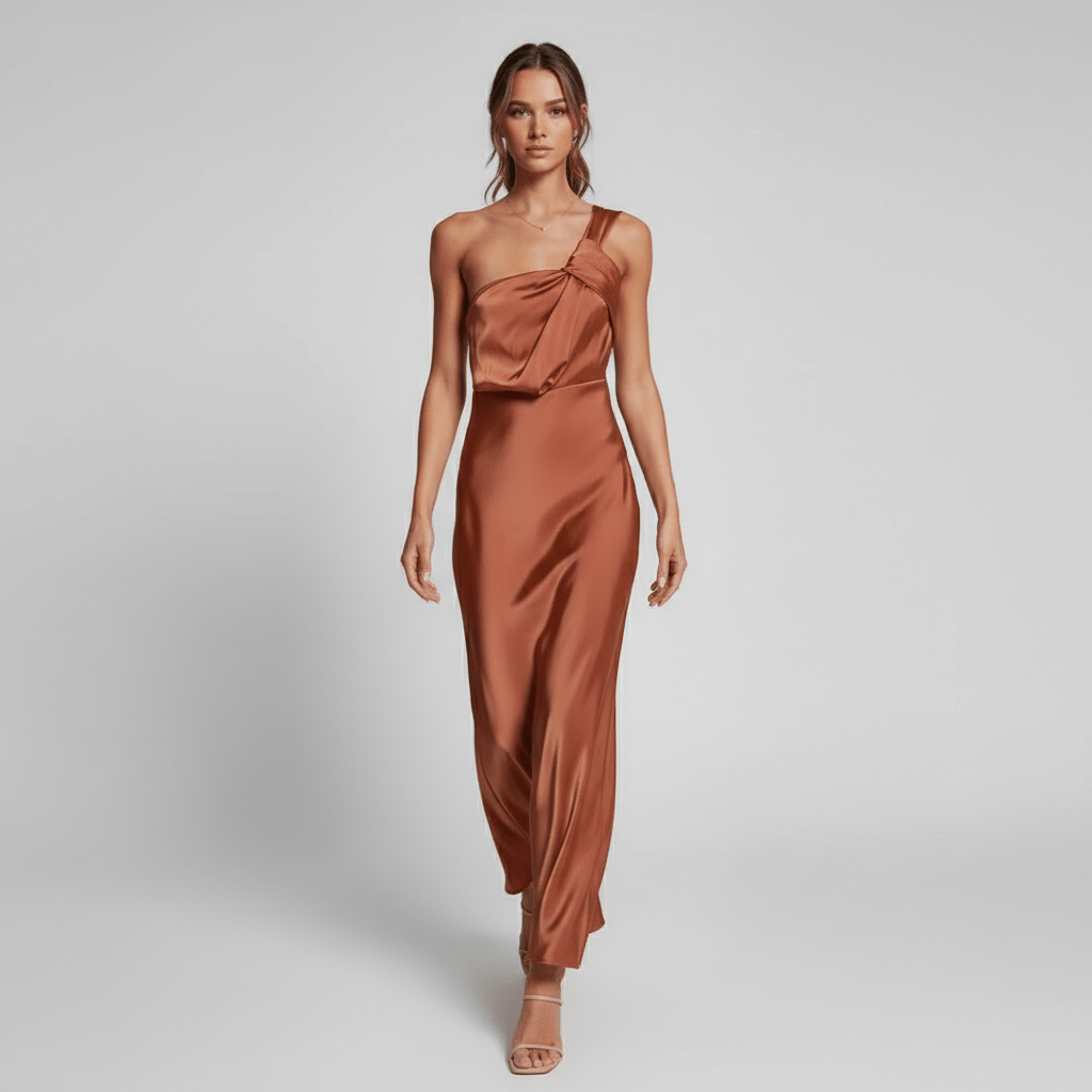 Juliana Elegant Satin Wedding Guest Dress for Women