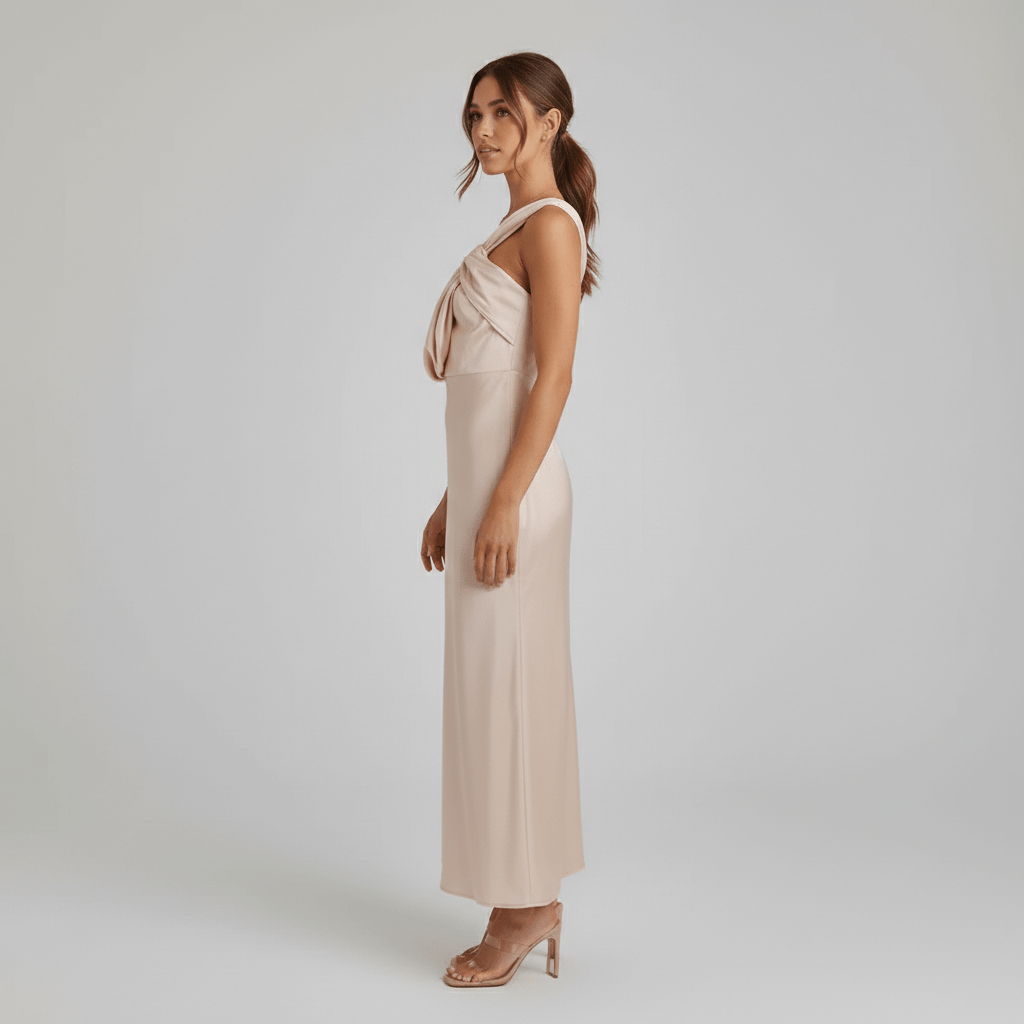 Juliana Elegant Satin Wedding Guest Dress for Women