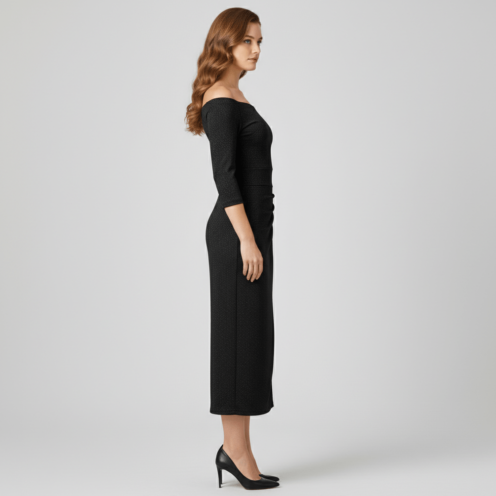 Keri Elegant Off-Shoulder Wedding Guest Dress