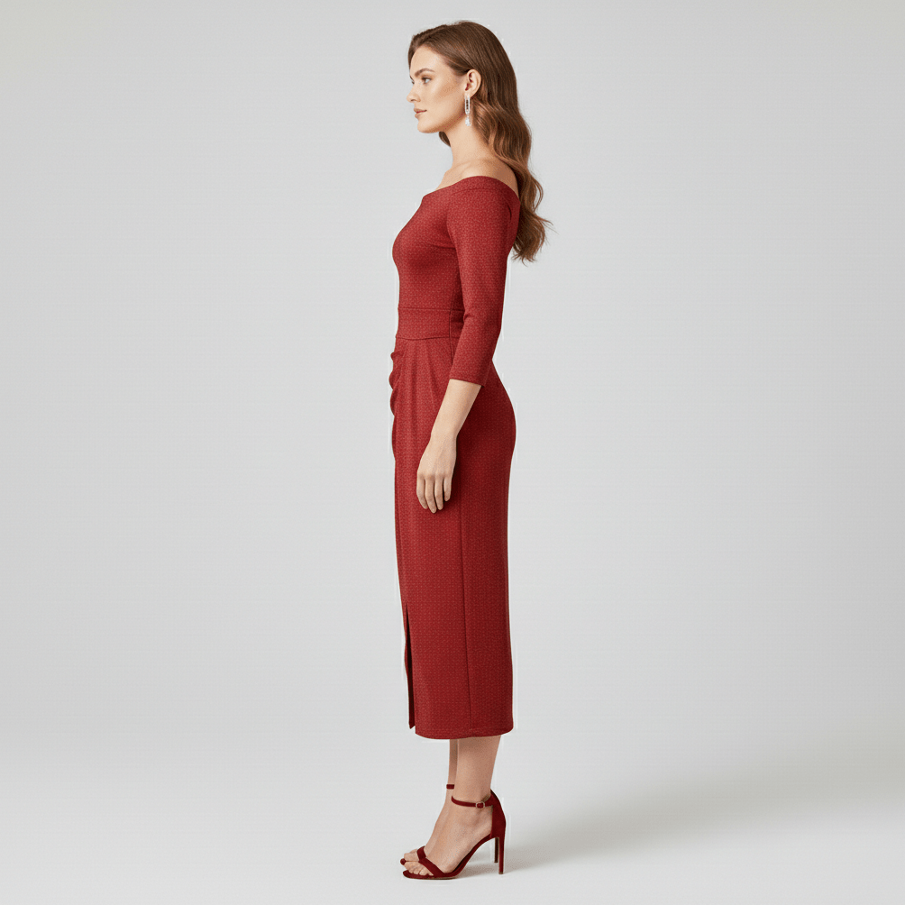 Keri Elegant Off-Shoulder Wedding Guest Dress