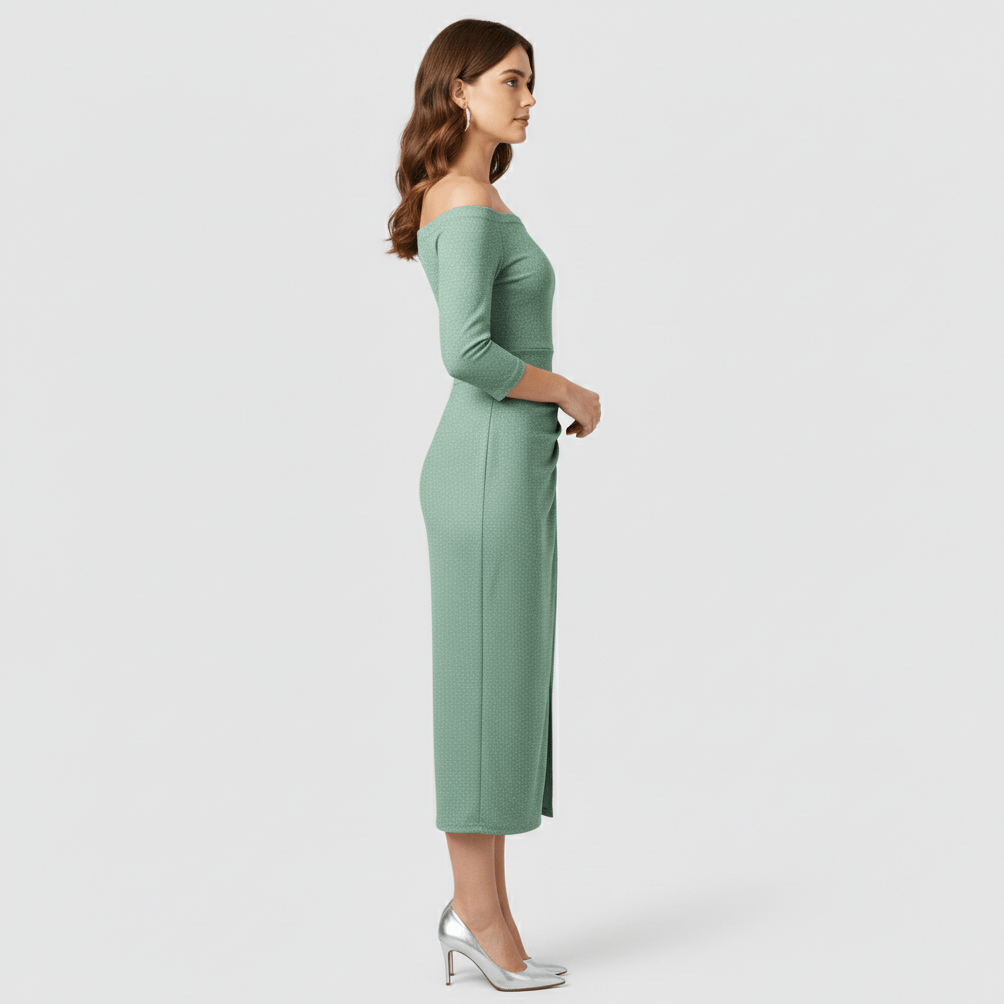 Keri Elegant Off-Shoulder Wedding Guest Dress