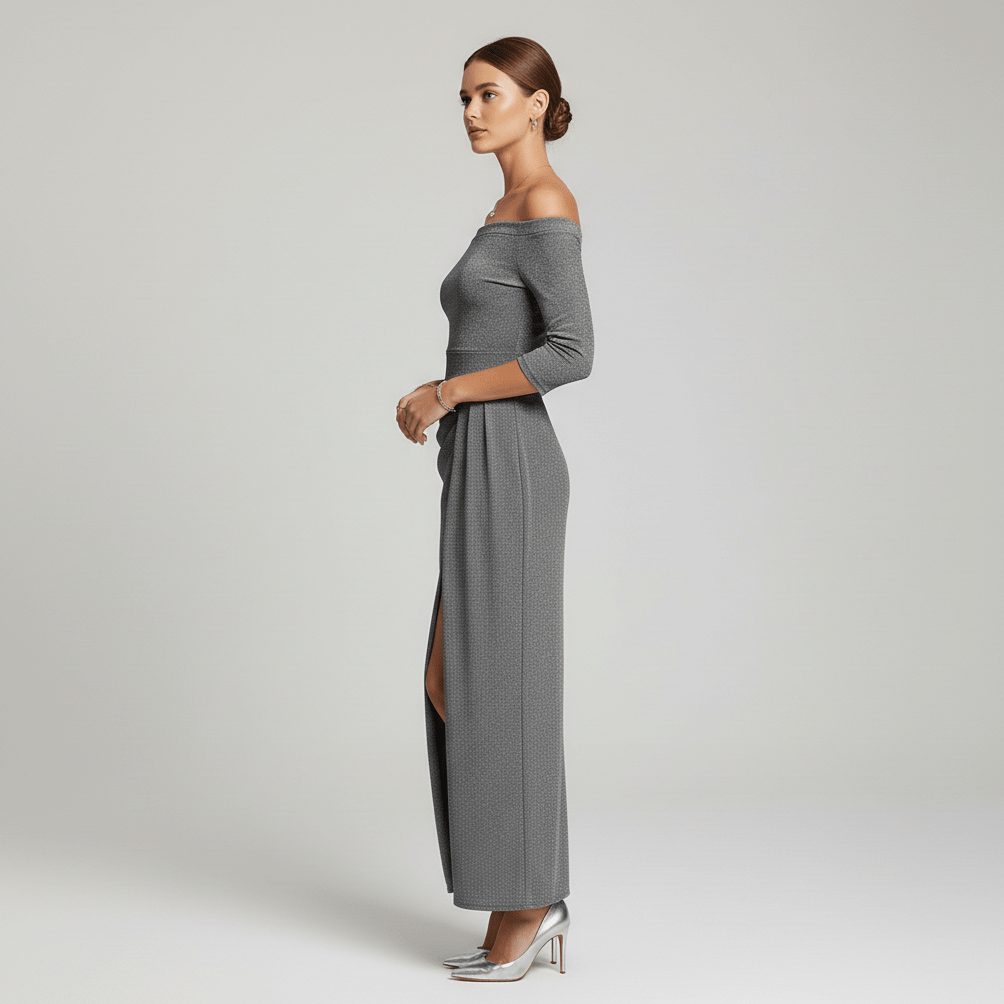 Kitty Elegant Off-Shoulder Wedding Guest Dress