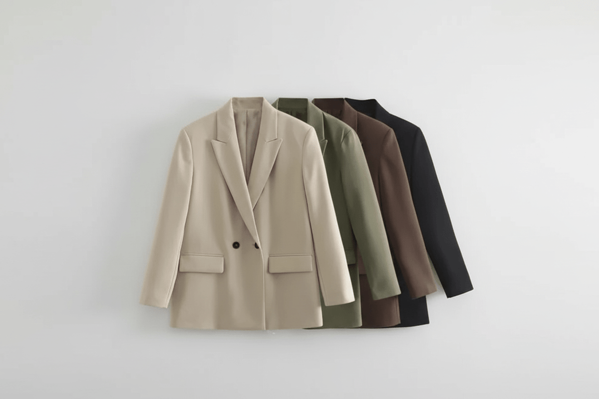 Presley Oversized Double-Breasted Blazer with Notch Lapels