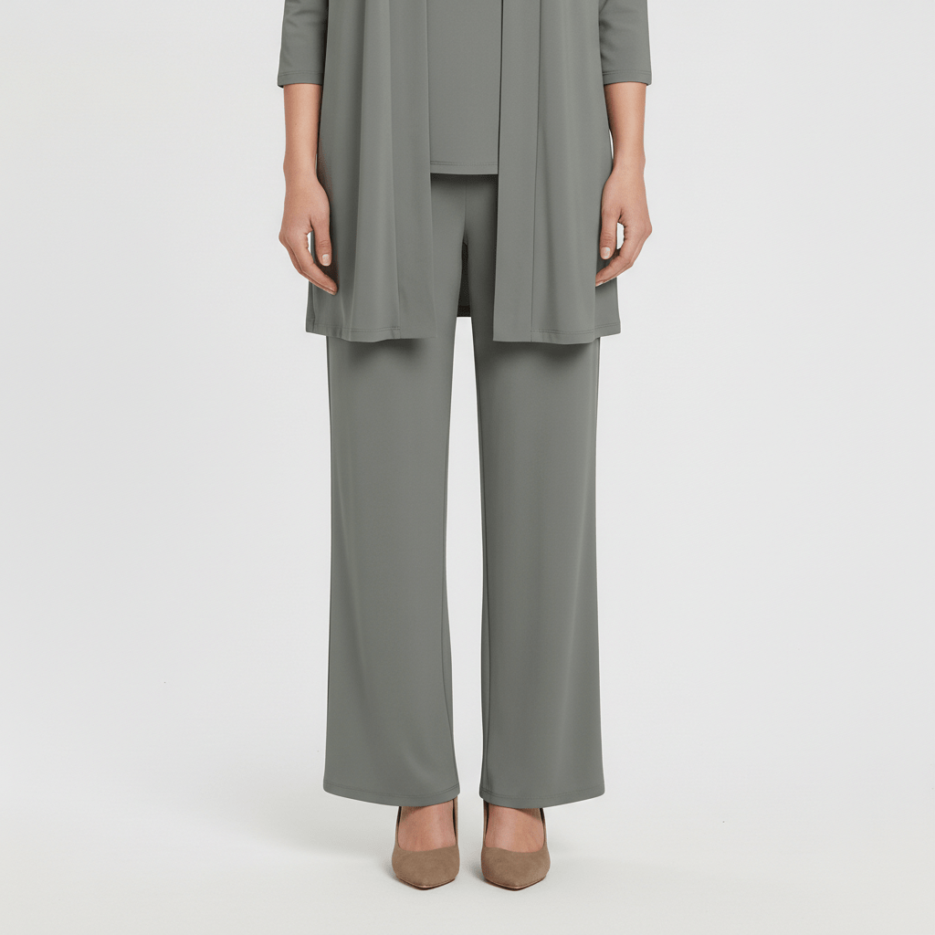 Ruth Two Piece Set Open Front Cardigan and Wide-Leg