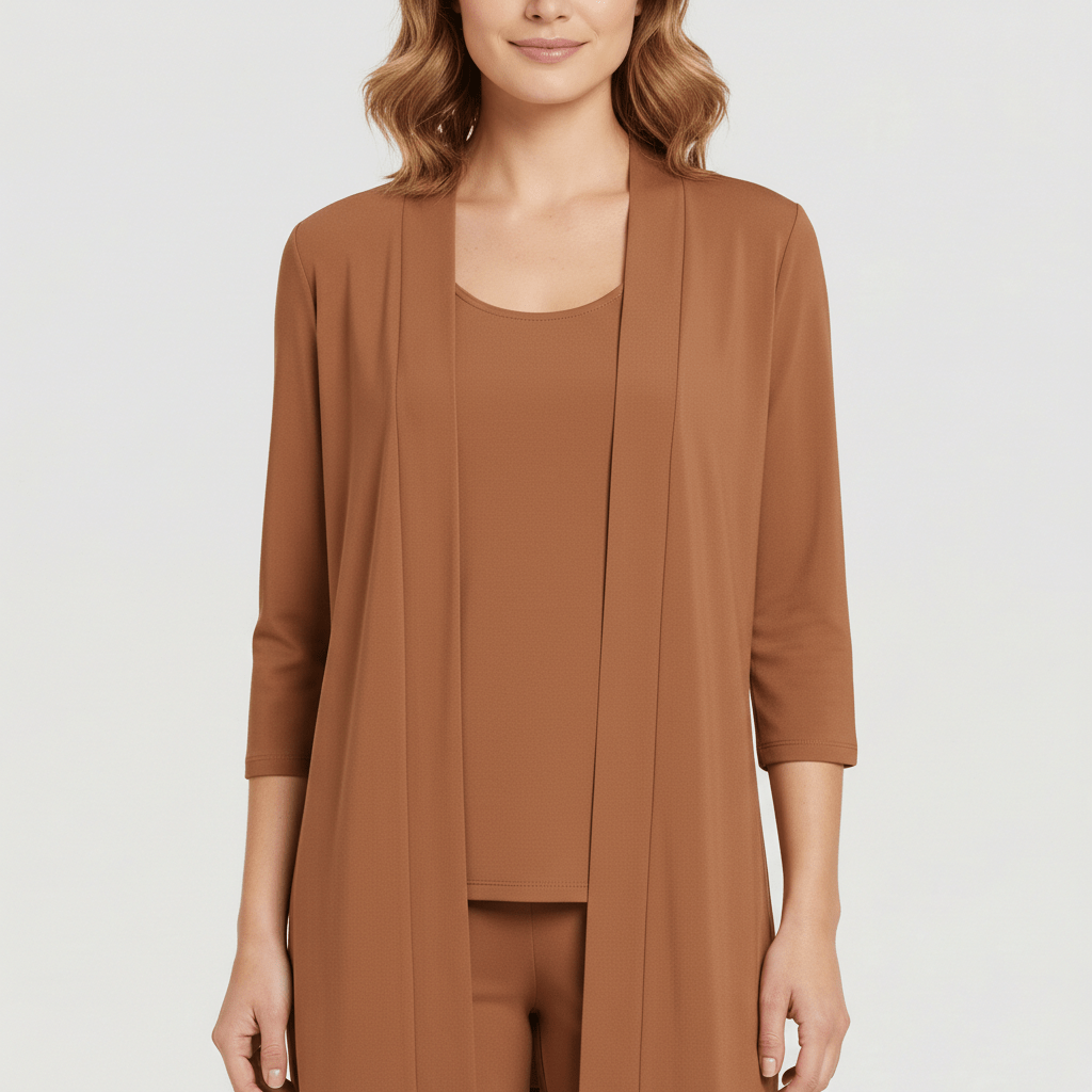 Ruth Two Piece Set Open Front Cardigan and Wide-Leg