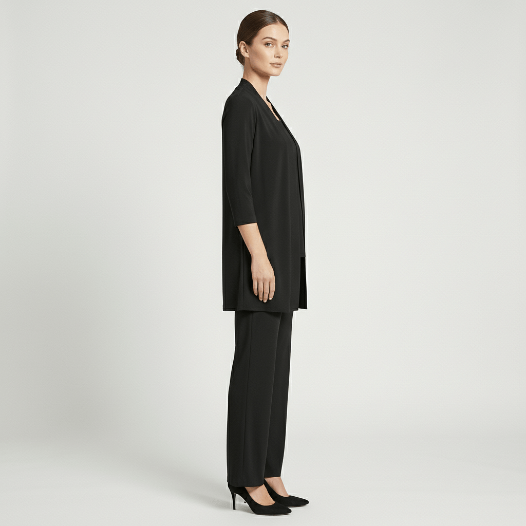 Ruth Two Piece Set Open Front Cardigan and Wide-Leg