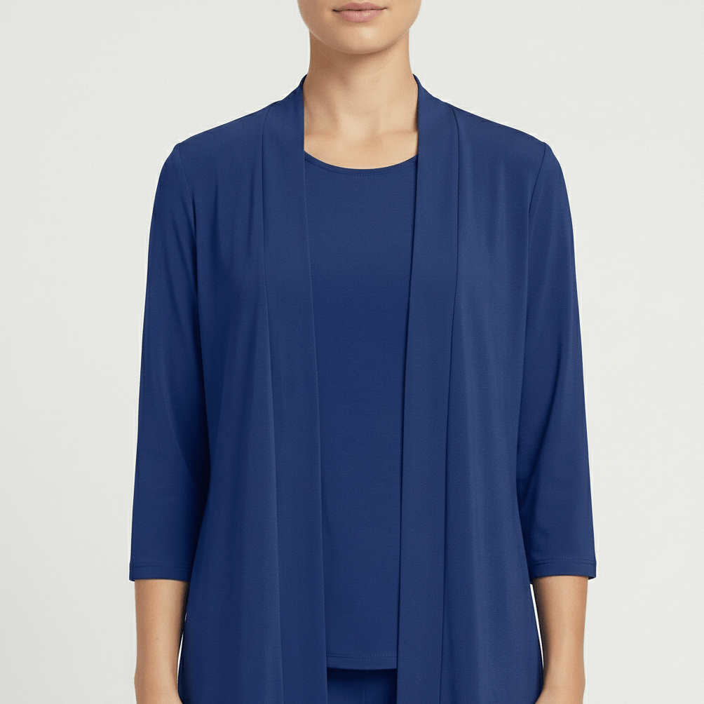 Ruth Two Piece Set Open Front Cardigan and Wide-Leg