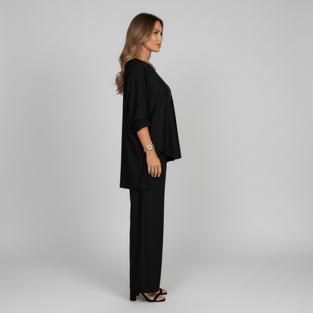 Susannah Two Piece Set Loose Top and Wide Leg Pants