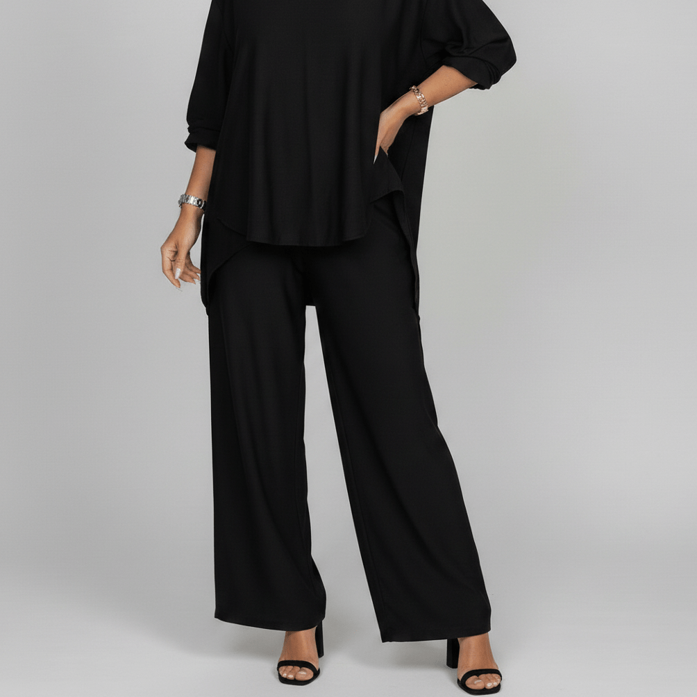 Susannah Two Piece Set Loose Top and Wide Leg Pants