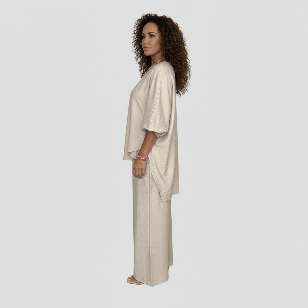 Susannah Two Piece Set Loose Top and Wide Leg Pants