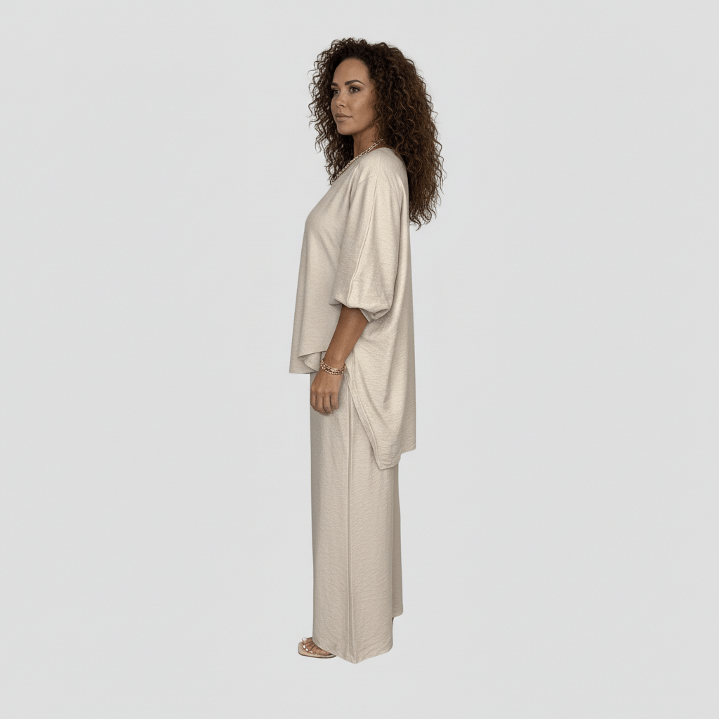 Susannah Two Piece Set Loose Top and Wide Leg Pants